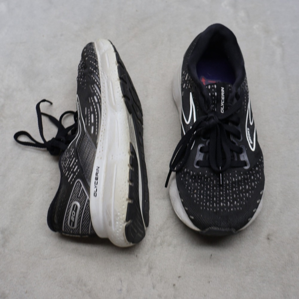 Brooks Women 6D Athletic Shoes Black Glycerin 20 Mesh Cushioned Running Training